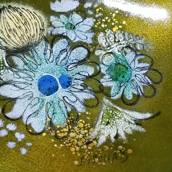 1960 Sascha Brastoff Ashtray Enamel Over Copper - Picture 2 of 4